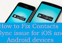 How to Fix Contacts Sync issue for iOS and Android devices