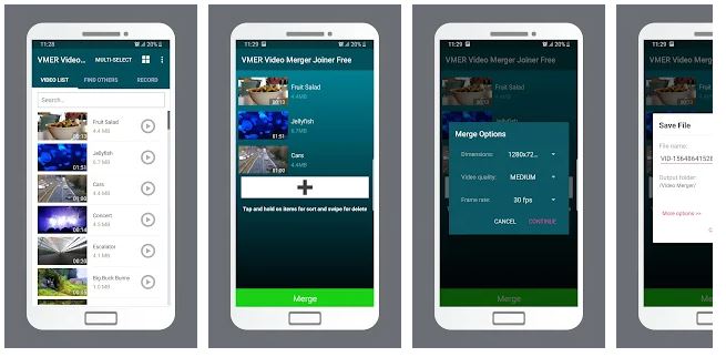 merge videos android